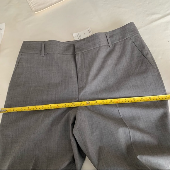Banana Republic Light gray 70% fine wool blend straight pants lined pocket US 14 - Picture 11 of 16